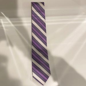 Men’s purple striped necktie